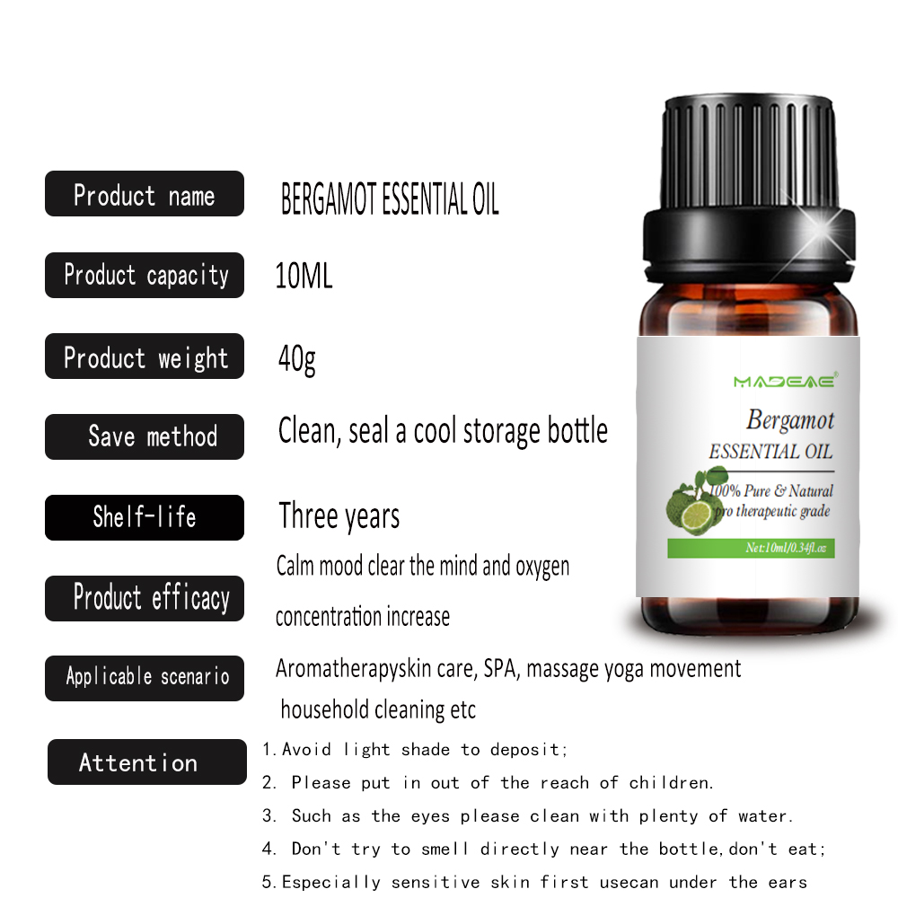 Aromatherapie Diffusor wasserlösliche Bergamotte ätherisches Öl