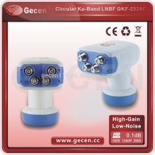 Gecen Ku-Band Dual Polarity Circular Quad LNBF GKF-2324C