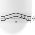 DIN PN16 Pasokan Air Cpvc Step Over Bend