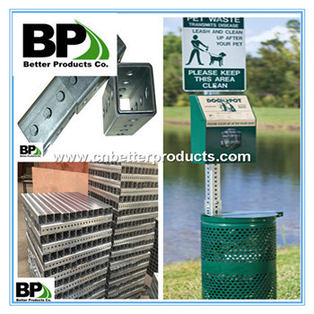 steel coated traffic sign posts decorative perforated steel posts