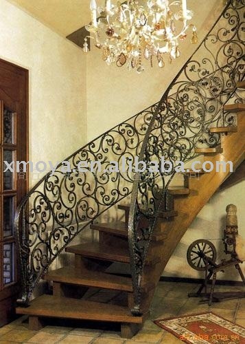 staircase rail, steel handrail, iron handrail