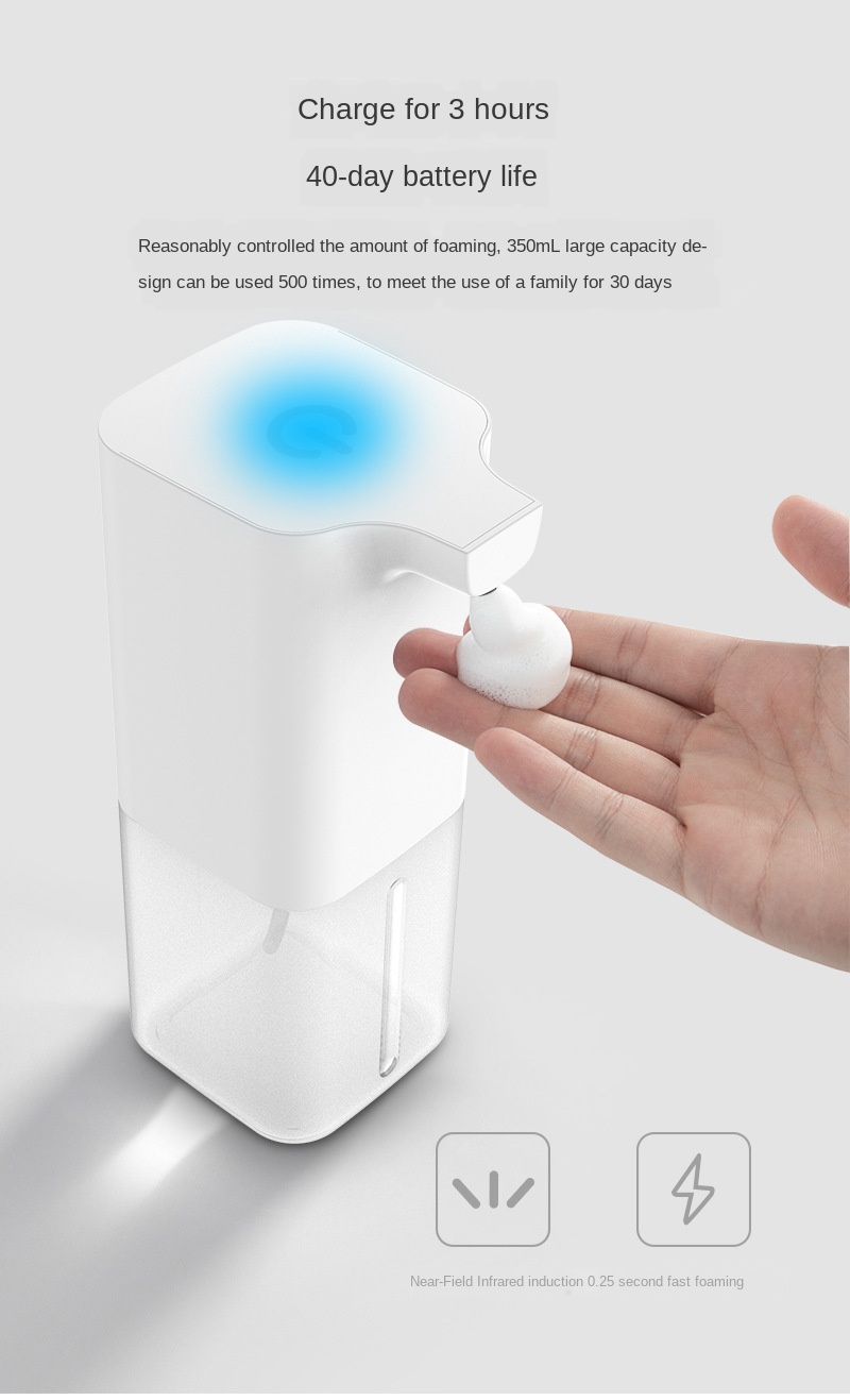 Abs Auto Touchless Hand Foam Spray Liquid Automatic Sanitizer Soap Dispenser