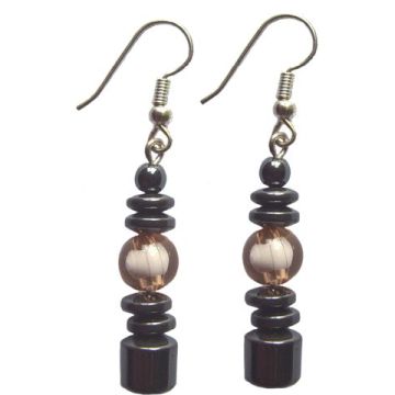 Hematite Earring with 925 silver hook