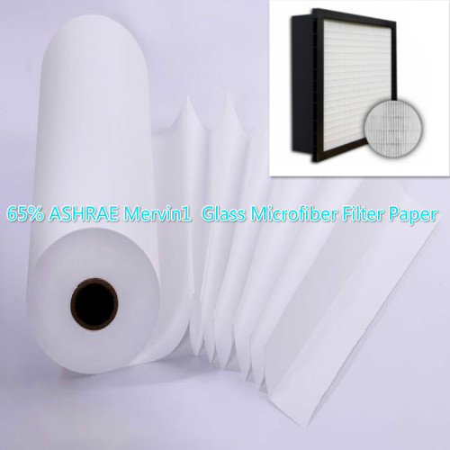 Papel de filtro de vidro de microfibra de 65% ASHRAE