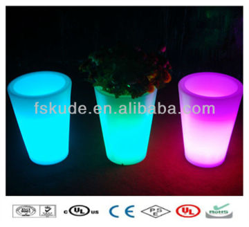 plasitc led light flower pot decorative indoor flower pots