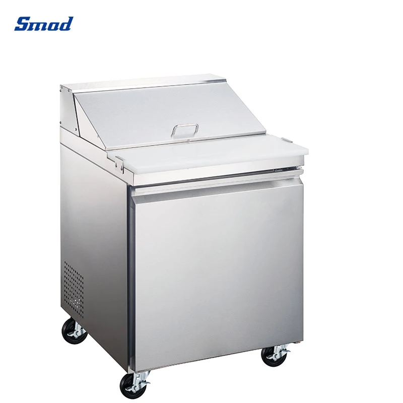 Smad 7.6cuft Stainless Steel Salad Bar Refrigeration Unit Display Refrigerator