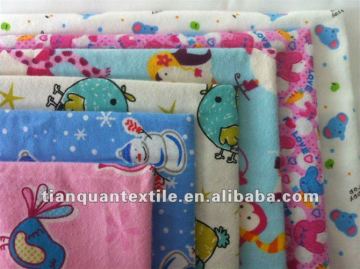 animal Printed flannel fabrics 100% cotton for childrens sleepwear