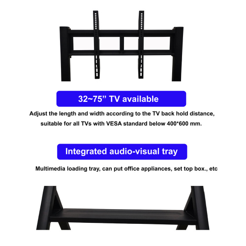 家庭/オフィス用の頑丈なモバイルテレビスタンド