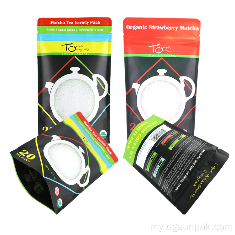 SACHET ထုပ်ပိုးဘေးထွက် Gusset အိတ်ပလပ်စတစ် Mylar အိတ်များ
