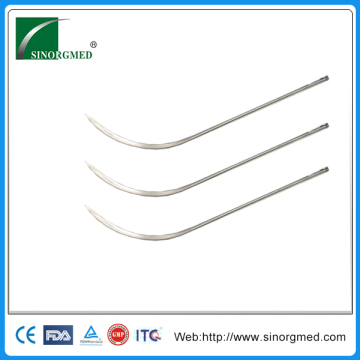 2015 Medical Supply Veterinary Use Stainless Steel Suture Needle Half Curved Post Mortem Needle Veterinary Needle