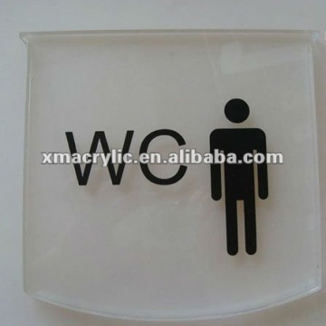 Toilet Guide Clear Wall Acrylic Signboard