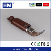 top selling products 2015 free samples leather case usb flash drive leather usb flash drive