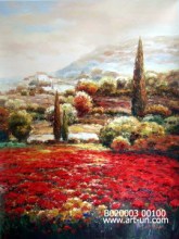 red flower painting