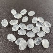 Natural White Crystal Oval Shape Cabochon Cut Gemstones