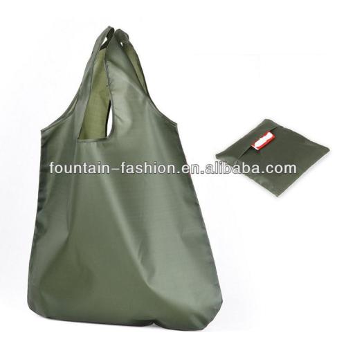 Army Green Reusable Foldable Shopping Tote Bag
