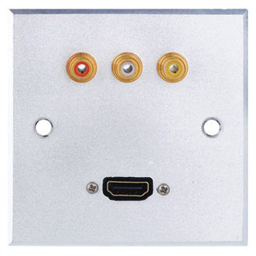 3RCA + HDMI Aluminum Plate with Sockets