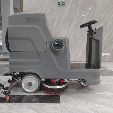 Industrial Battery-Powered Ride-On Floor Scrubbers for Cleaning