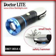 Car repairing tool LED work light,1w led multifunctional tool torch,multi tool torch light with safety hammer