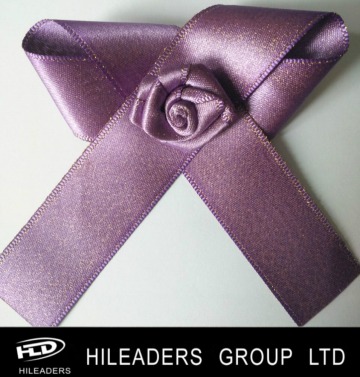 Glitter Satin Purple Ribbon Bows
