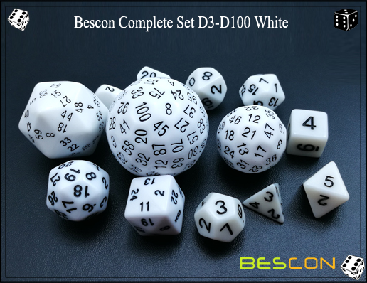 Juego completo de dados D3-D100 (6) Complete Dice Set D3-D100 (6)