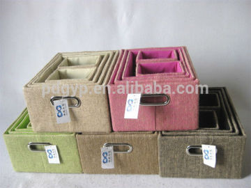 High quality Exquisite Colourful Jute Storage box