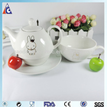 decal gold plated tea set/white tea set/ceramic tea set