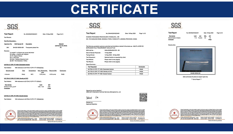 SGS test report