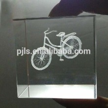 3d laser engraved crystal cube/square crystal cube/ crystal blank cube