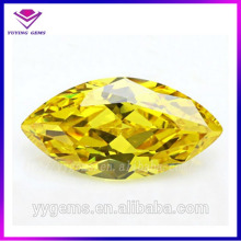 Yellow Marquise Diamond Cut Rough Cubic Zirconia Loose CZ Gemstone
