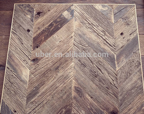 Chevron Unfinished Reclaimed oak Engineered Wood Flooring