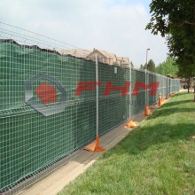 Clôture temporaire galvanisée sur béton