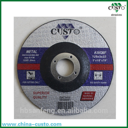 T42 Cutting Discs 125X3.0X22.2mm from Abrasives cutting wheel factory