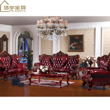 royal Dubai luxury genuine leather living room sofa