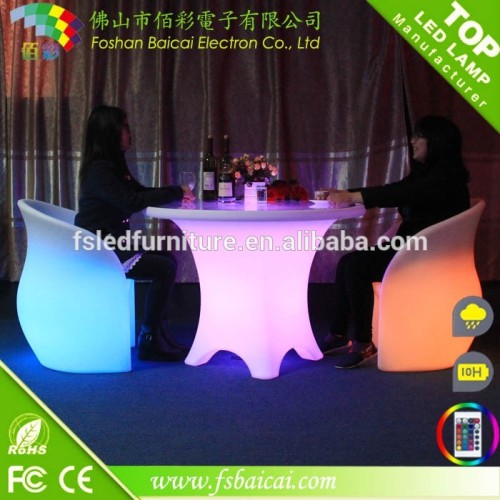 Plastic furniture LED bar table/LED coffee table/LED bar furniture