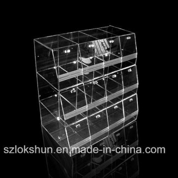 Top Grade Crystal Acrylic Display Racks, Foods Store Display Stands, Acrylic Trays