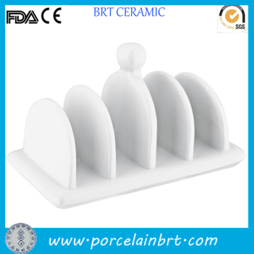 Hot White Ceramic Bread Toast Rack