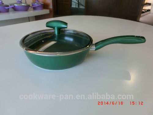 Popular metallic paint deep fry pan / forged deep frying pan