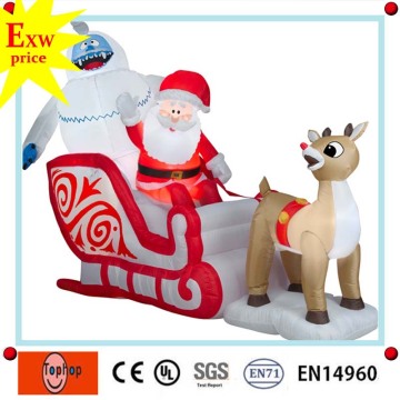 inflatable christmas figure,25ft inflatable christmas santa claus for sale