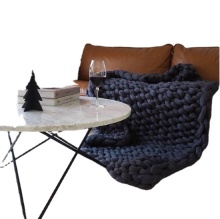 Thick Wool Hand Woven Blanket: Photography Props for Sofa and Bed Nap