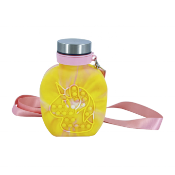Pop It Silicone Water Bottle Kids Fidget Toy