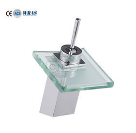 Glass waterfall water tap