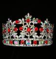 3-calowy AB Rhinestone Flower Round Tiara