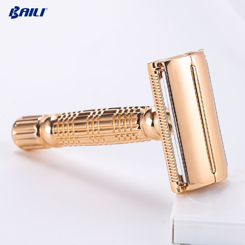 Mens Straight Metal Stainless Steel Double Edge Shaving Safety Razor Untuk Wajah Navaja De Afeitar