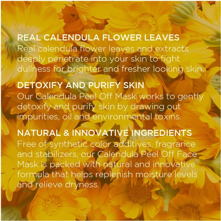 Custom Korean Skin Care Calendula Peel off Mask for Brightening