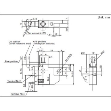 Interruttore impermeabile corrispondente a 10mA~4.5A