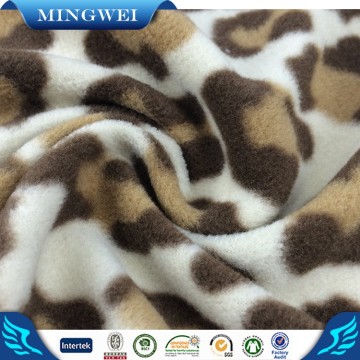 100% polyester knitting Printed fox racing fleece fabric