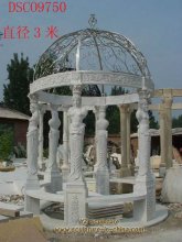 Marble Gazebo with Iron Roof(GAB-A006)