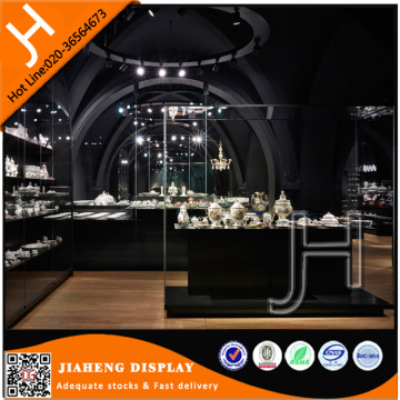 High end customed museum case light up glass table display case