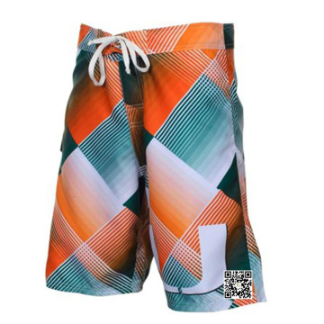 Custom Printed Fashion Mens 4 Way Stretch Board Shorts Beach Shorts Man