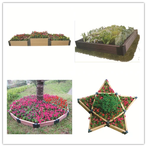 Rot Resistant Easy Intallation DIY WPC Flower Bed Composite Wood Plastic Planters & Pots